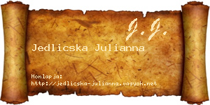 Jedlicska Julianna névjegykártya
